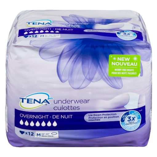 Picture of TENA OVERNIGHT UNDERWEAR - MEDIUM 12S                                      