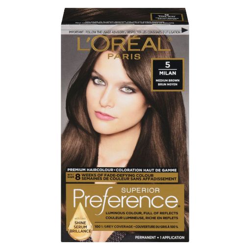 Picture of LOREAL PREFERENCE HAIR COLOUR - MEDIUM BROWN #48                           