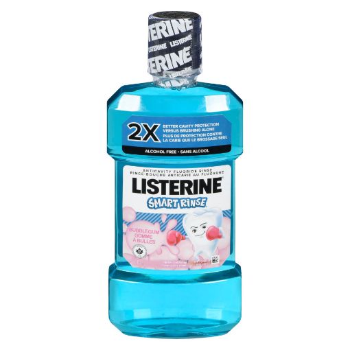 Picture of LISTERINE SMART RINSE MOUTHWASH - BUBBLEGUM 500ML                          