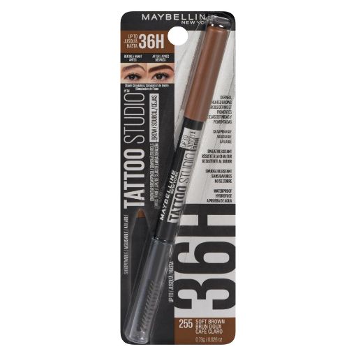 Picture of MAYBELLINE TATTOO STUDIO BROW PENCIL - SOFT BROWN 0.7GR                    