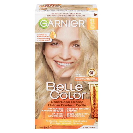 Picture of GARNIER BELLE COLOR HAIR COLOUR - LIGHT ASH BLONDE #91                     