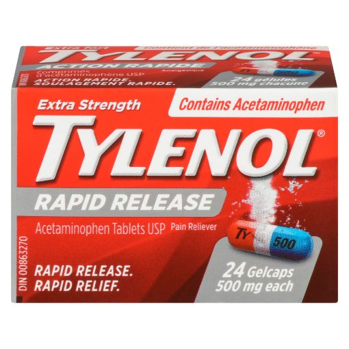 Picture of TYLENOL EXTRA STRENGTH RAPID RELEASE GELCAPS 24S                           