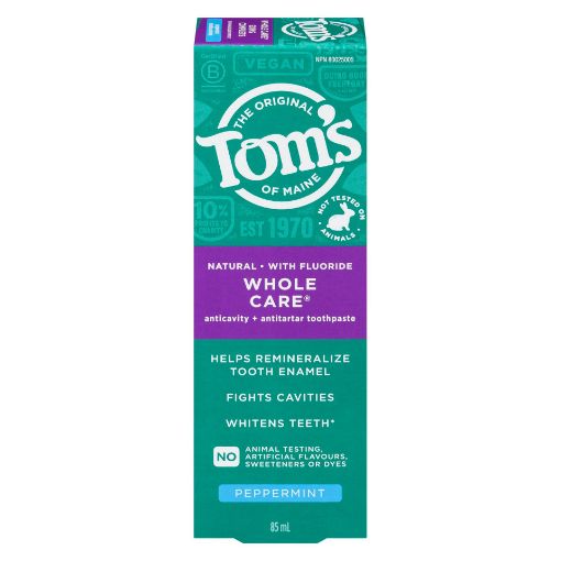 Picture of TOMS OF MAINE WHOLE CARE TOOTHPASTE - PEPPERMINT NATURAL FLUORIDE 85ML