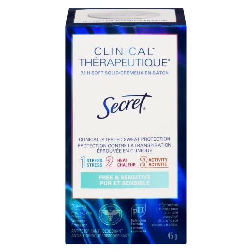 Picture of SECRET CLINICAL ANTIPERSPIRANT - FREE and SENSITIVE 45GR