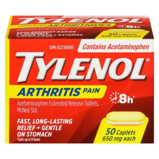 Picture of TYLENOL ARTHRITIS PAIN RELIEF ACETAMINOPHEN - CAPLET 650MG 50S             