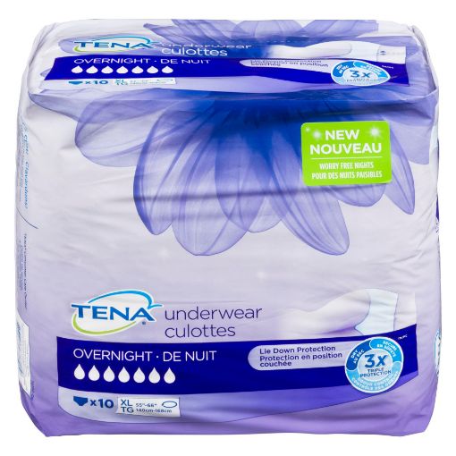 Picture of TENA OVERNIGHT UNDERWEAR XL 10S                                            