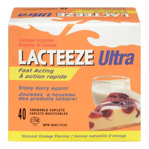 Picture of LACTEEZE ULTRA - ORANGE - CHEWABLE CAPLETS 40S