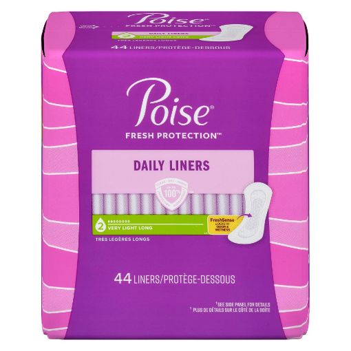 Picture of POISE DAILY LINERS FOR BLADDER LEAKS - VERY LIGHT - LONG 44S