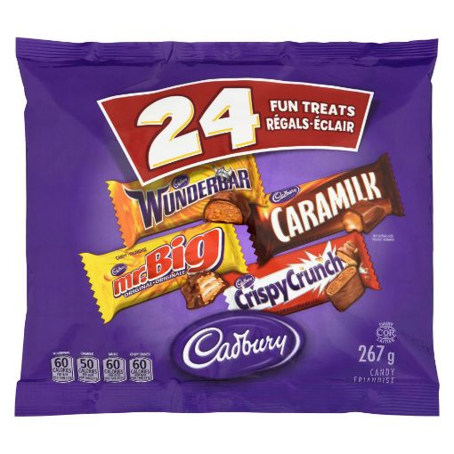 Picture of CADBURY CHOCOLATE FUN TREATS - ASSORTED 24S 267GR                          