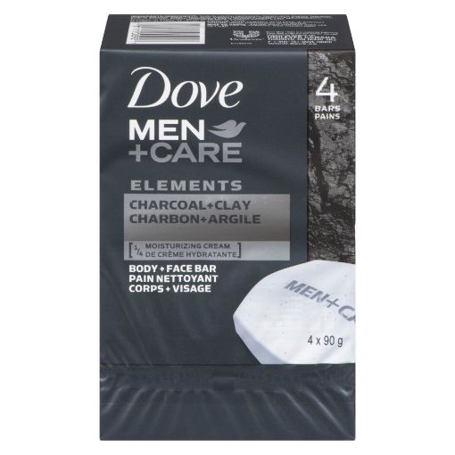 Picture of DOVE MEN ELEMENTS BAR SOAP - CHARCOAL and CLAY 4 X 90GR