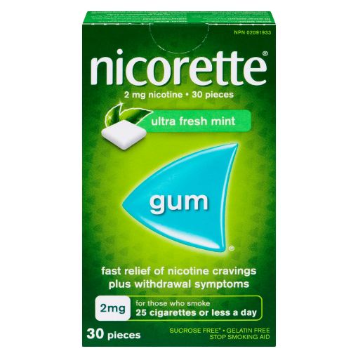 Picture of NICORETTE GUM - ULTRA FRESH MINT 2MG 30S                                   