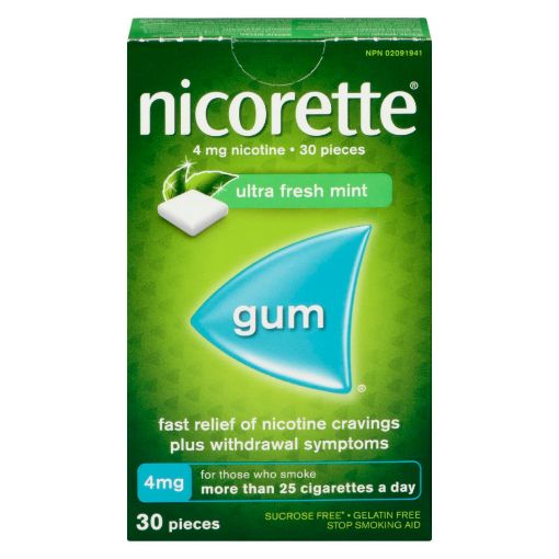 Picture of NICORETTE GUM - ULTRA FRESH MINT 4MG 30S                                   