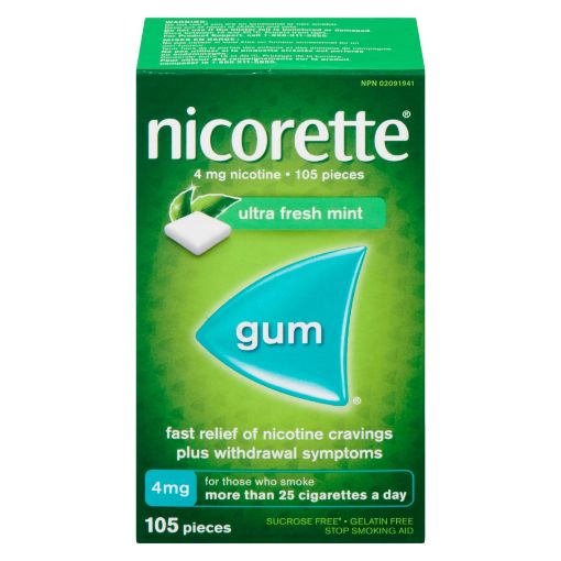 Picture of NICORETTE GUM - ULTRA FRESH MINT 4MG 105S