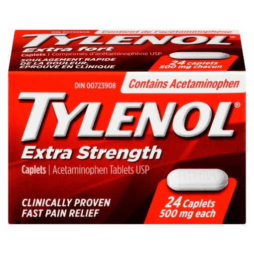 Picture of TYLENOL ACETAMINOPHEN - EXTRA STRENGTH - CAPLET 500MG 24S                  