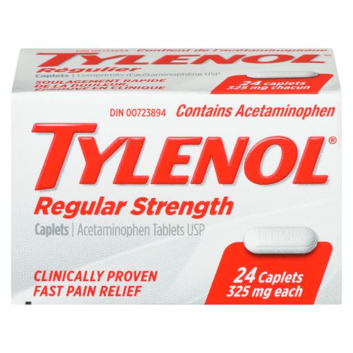 Picture of TYLENOL ACETAMINOPHEN - REGULAR STRENGTH CAPLET 325MG 24S                  