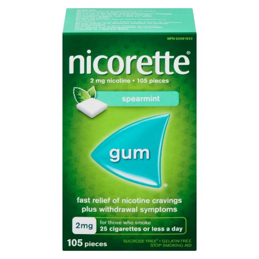 Picture of NICORETTE GUM 2MG - SPEARMINT 105S                                         