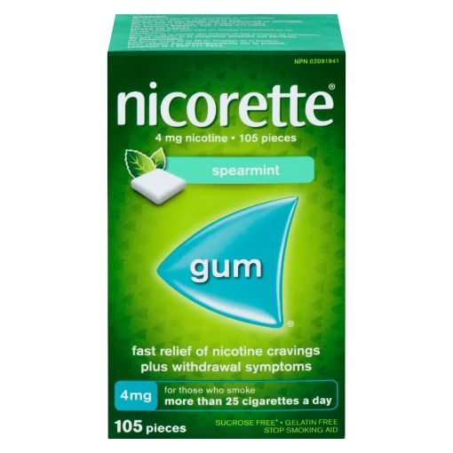 Picture of NICORETTE GUM 4MG - SPEARMINT 105S                                         