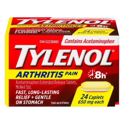 Picture of TYLENOL ARTHRITIS PAIN - SUPER EXTRA STRENGTH CAPLET 650MG 24S             