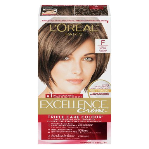 Picture of LOREAL EXCELLENCE HAIR COLOUR - MEDIUM BROWN #F                            