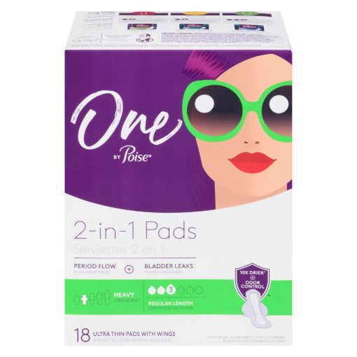 Picture of ONE BY POISE ULTRA THIN PAD WITH WINGS  - HEAVY 18S                        