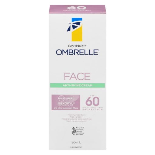 Picture of GARNIER OMBRELLE FACE ANTI-SHINE CREAM SPF60 90ML                          