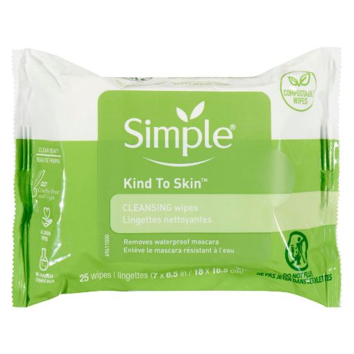 Picture of SIMPLE KIND TO SKIN FACIAL WIPES - CLEANSING 25S                           