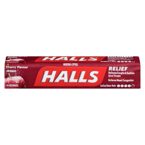 Picture of HALLS LOZENGE - CHERRY 9S                                                  