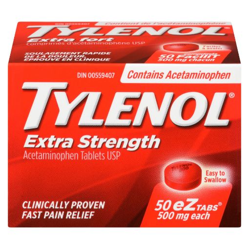 Picture of TYLENOL EXTRA STRENGTH EZ TABS 50S                                         