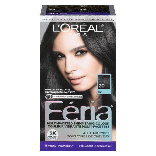 Picture of LOREAL FERIA HAIR COLOUR - BLACK LEATHER #20                               