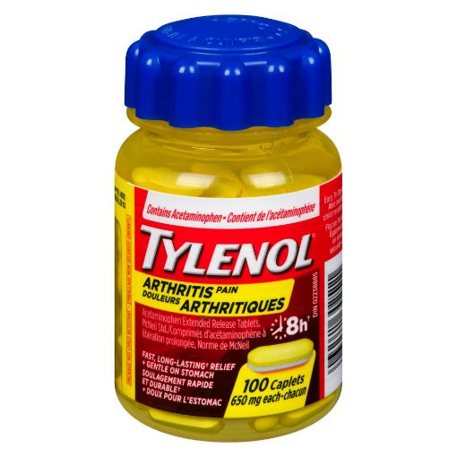 Picture of TYLENOL ARTHRITIS PAIN SUPER EXTRA STRENGTH CAPLET 650MG 100S              