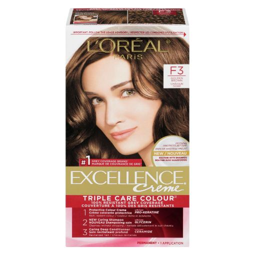 Picture of LOREAL EXCELLENCE HAIR COLOUR - GOLDEN BROWN #F3                           