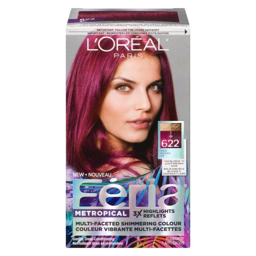 Picture of LOREAL FERIA HAIR COLOUR - METROPCL VIVID FUCHSIA 622                      