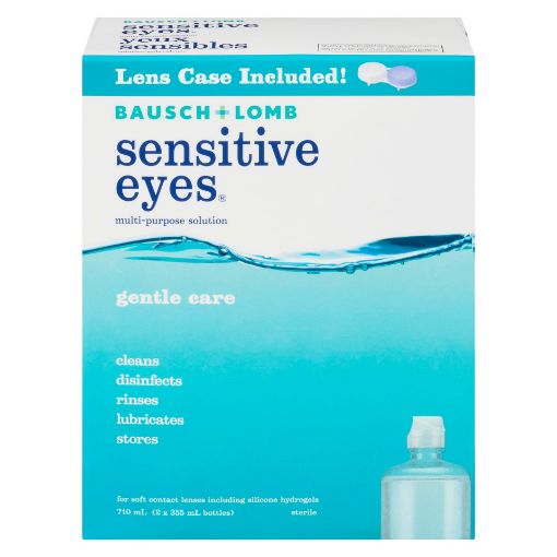 Picture of BAUSCH and LOMB MULTIPURPOSE SOLUTION - SENSITIVE EYES - TWIN PK 2X355ML