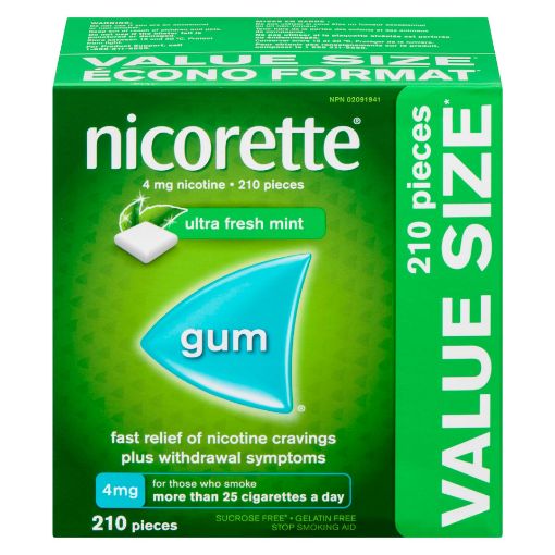 Picture of NICORETTE GUM - MINT 4MG 210S