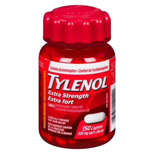 Picture of TYLENOL ACETAMINOPHEN - EXTRA STRENGTH - EZ OPEN CAPLET 500MG 150S         