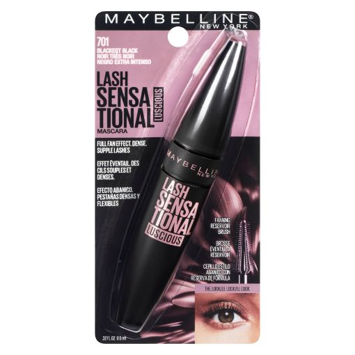 Picture of MAYBELLINE LASH SENSATIONAL LUSCIOUS MASCARA - BLACKEST BLACK              