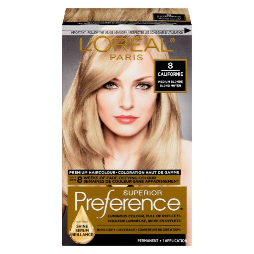 Picture of LOREAL PREFERENCE HAIR COLOUR - MEDIUM BLONDE #8                           