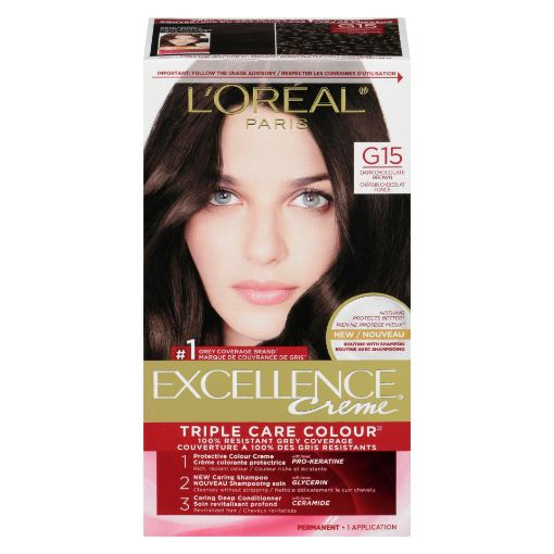 Picture of LOREAL EXCELLENCE PRO-KERATINE HAIR COLOUR - DARK CHOCOLATE BROWN G15      