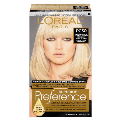 Picture of LOREAL PREFERENCE HAIR COLOUR - VERY LIGHT PEARL BLONDE PC30               