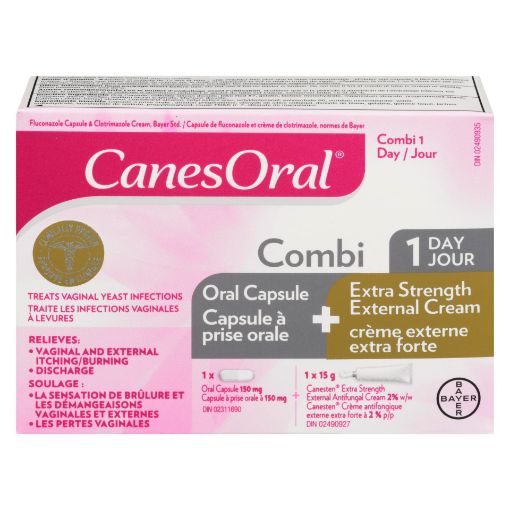 Picture of CANESORAL COMBI-PAK W 1 ORAL CAPSULE and 1 XSTR EXTERNL CREAM 15GR