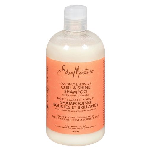 Picture of SHEA MOISTURE COCONUT and HIBISCUS SHAMPOO CURL + SHINE 384ML