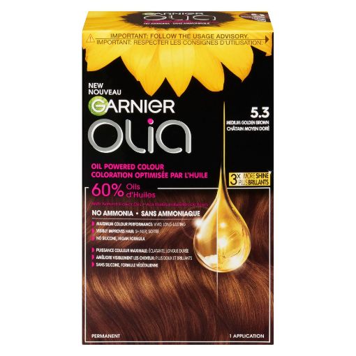 Picture of GARNIER OLIA HAIR COLOUR - MEDIUM GOLDEN BROWN #5.3