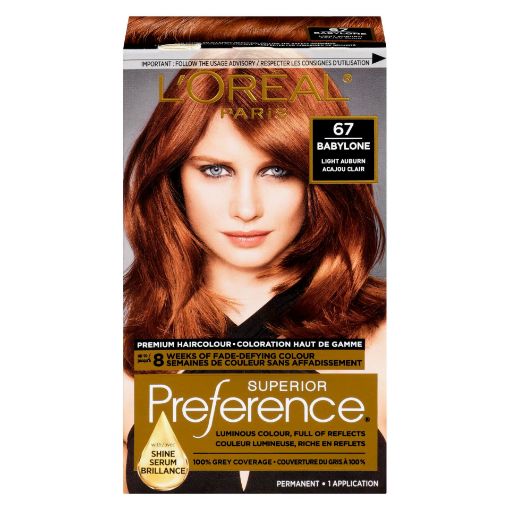 Picture of LOREAL PREFERENCE HAIR COLOUR - LIGHT AUBURN #67                           