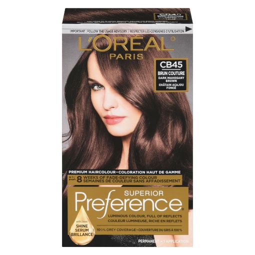 Picture of LOREAL PREFERENCE HAIR COLOUR - DARK MAHOGANY BROWN #CB45                  