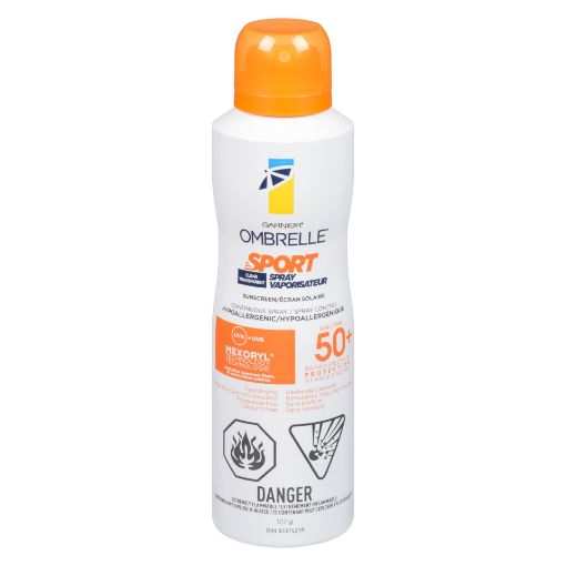 Picture of GARNIER OMBRELLE SUNSCREEN - CONTINUOUS SPRAY - SPORT - SPF50 122GR        