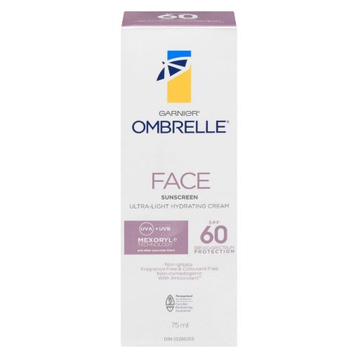 Picture of GARNIER OMBRELLE SUNSCREEN CREAM - FACE SPF60 75ML                         