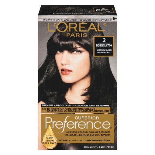 Picture of LOREAL PREFERENCE HAIR COLOUR - NATURAL BLACK #2                           