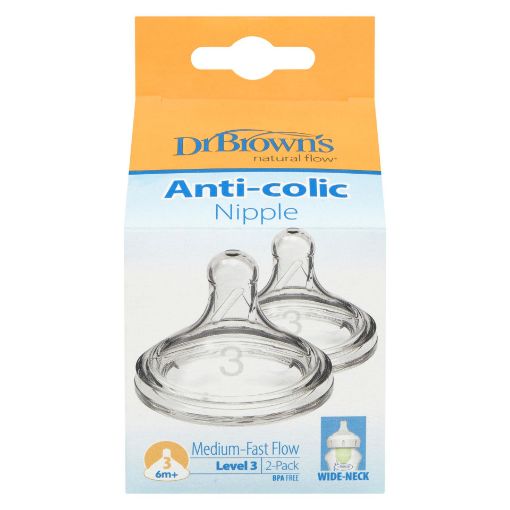 Picture of DR. BROWN'S WIDENECK NIPPLES - LEVEL 3                         