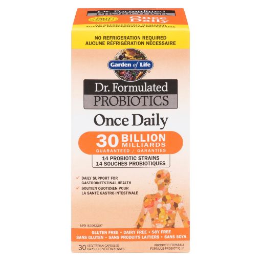 Picture of GARDEN OF LIFE DR. FORMULATED PROBIOTICS -ONCE DAILY 30 BILLION GUARANTEED - 13 PROBIOTIC STRAINS - VEGETARIAN CAPSULES 30S