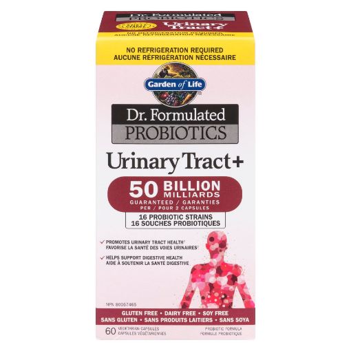 Picture of GARDEN OF LIFE DR. FORMULATED URINARY TRACT+ - 50 BILLION 15 PROBIOTIC STRAINS GUARANTEED -VEGETARIAN CAPSULES 60S